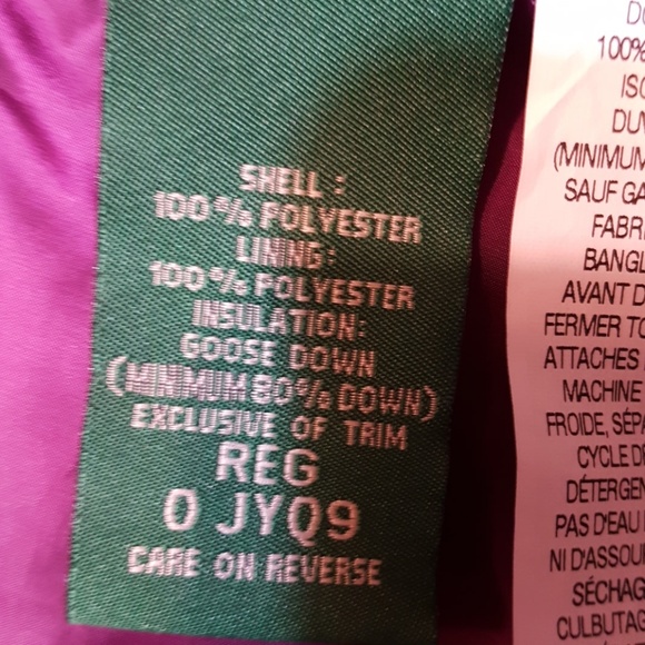Goose down LLBean purple coat EUC - Picture 4 of 8